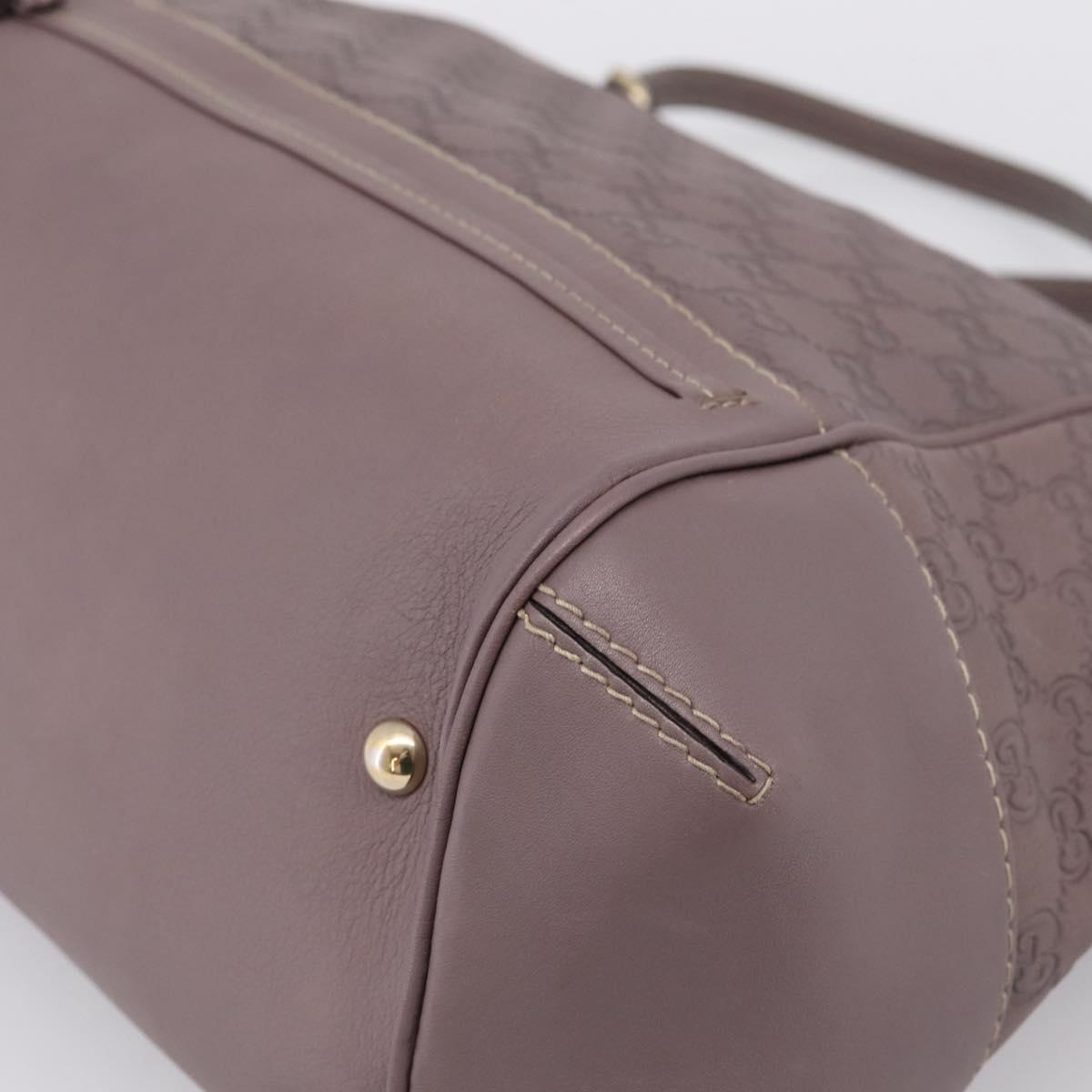 GUCCI GG Canvas Guccissima Mayfair Bag Leather Purple Gold 257349 Auth 200989