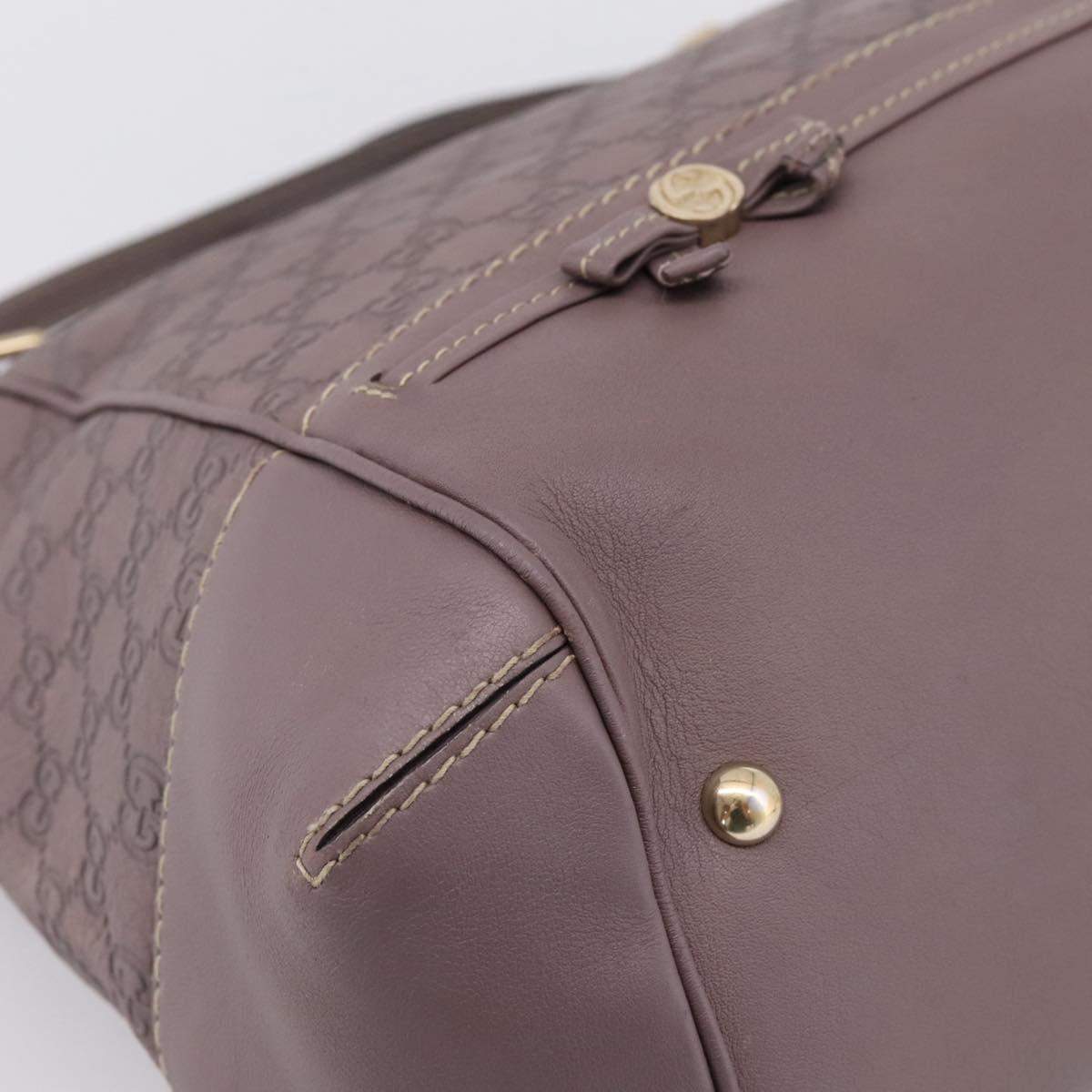 GUCCI GG Canvas Guccissima Mayfair Bag Leather Purple Gold 257349 Auth 200989