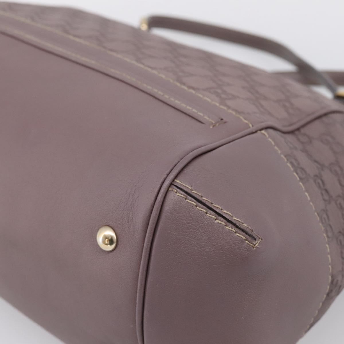GUCCI GG Canvas Guccissima Mayfair Bag Leather Purple Gold 257349 Auth 200989