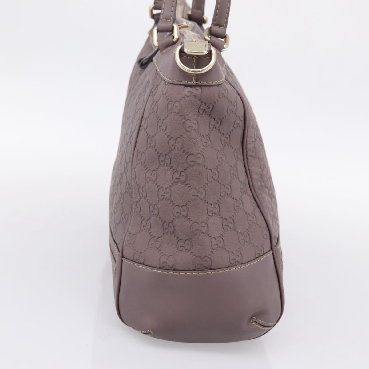 GUCCI GG Canvas Guccissima Mayfair Bag Leather Purple Gold 257349 Auth 200989
