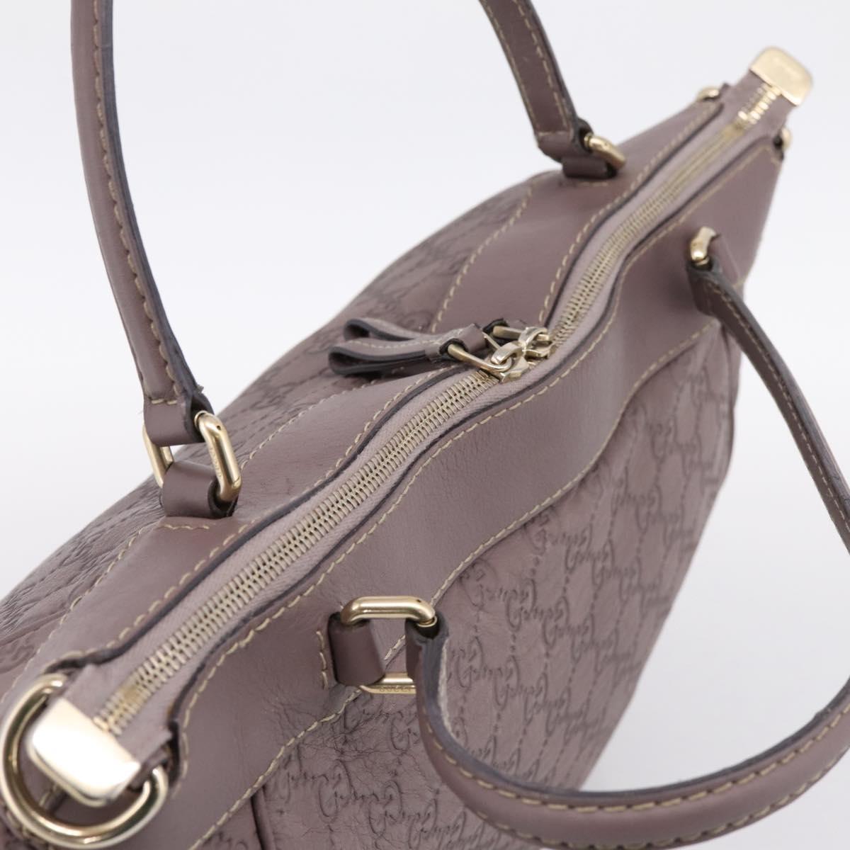 GUCCI GG Canvas Guccissima Mayfair Bag Leather Purple Gold 257349 Auth 200989