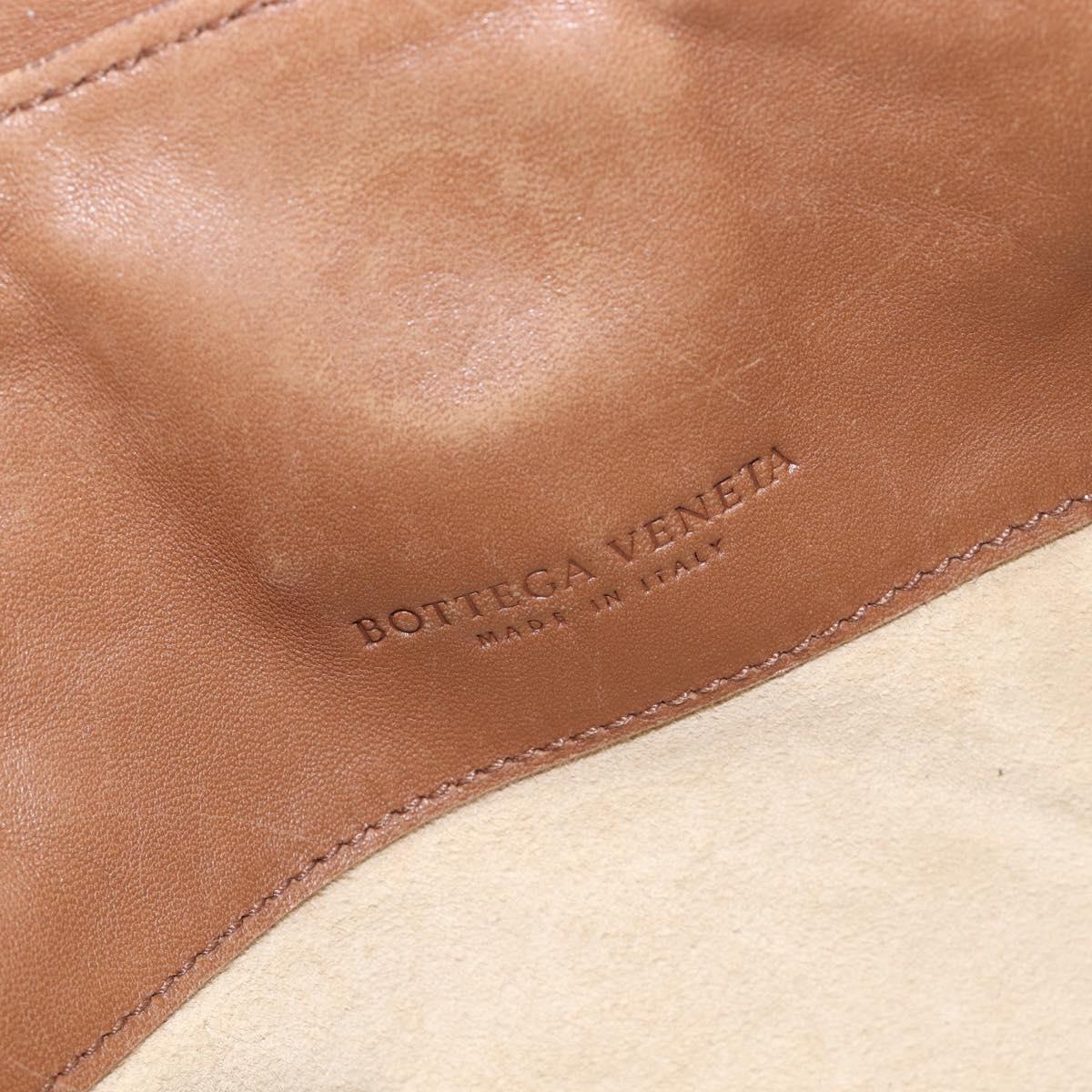 BOTTEGA VENETA INTRECCIATO Shoulder Bag Leather Brown Auth 200993V