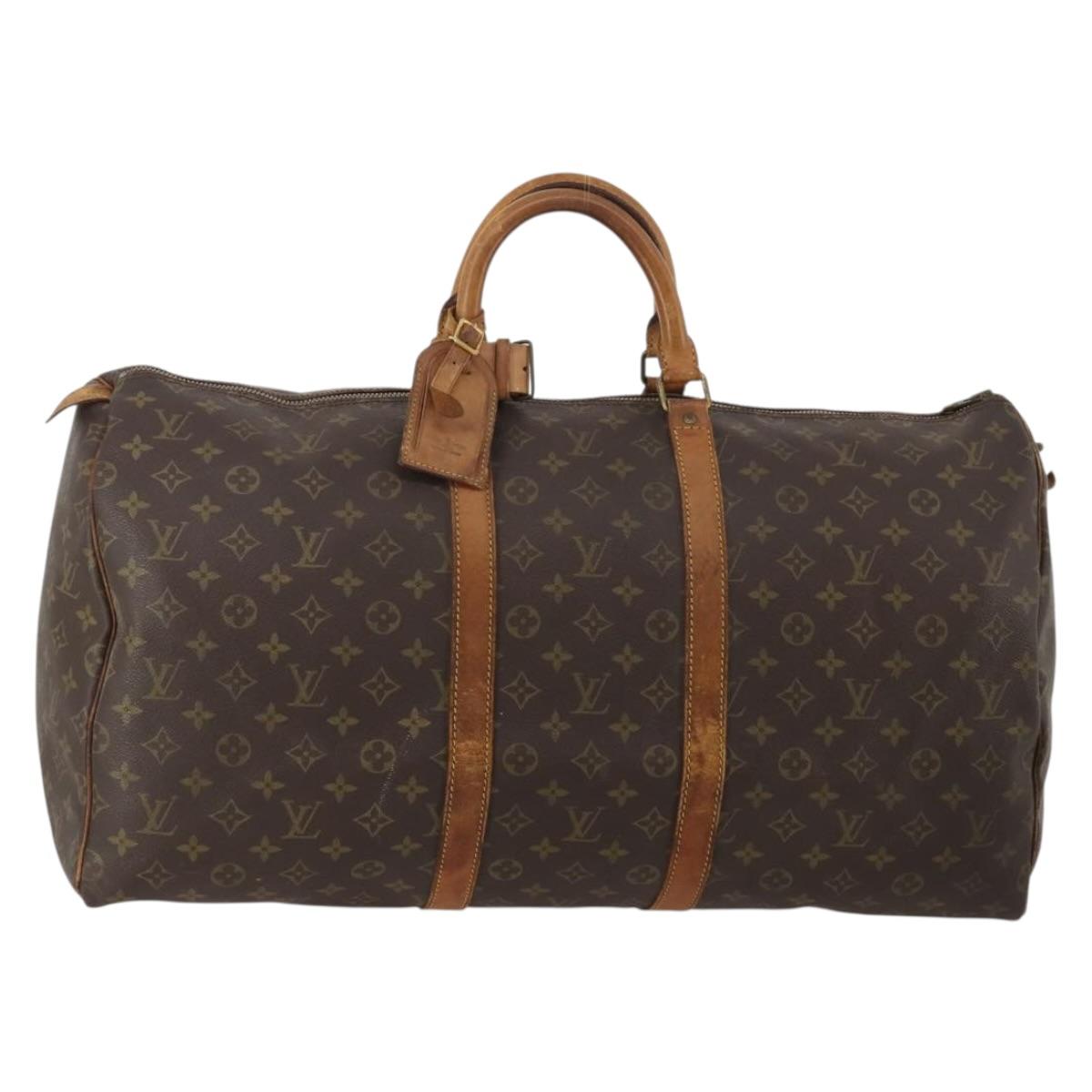 LOUIS VUITTON Monogram Keepall 55 Boston Bag Vintage M41424 LV Auth 200994