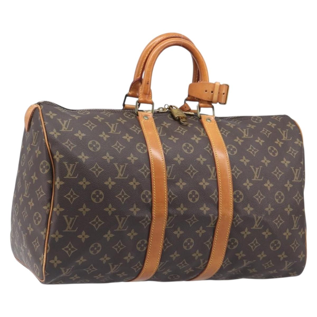 LOUIS VUITTON Monogram Keepall 45 Boston Bag M41428 LV Auth 200995V