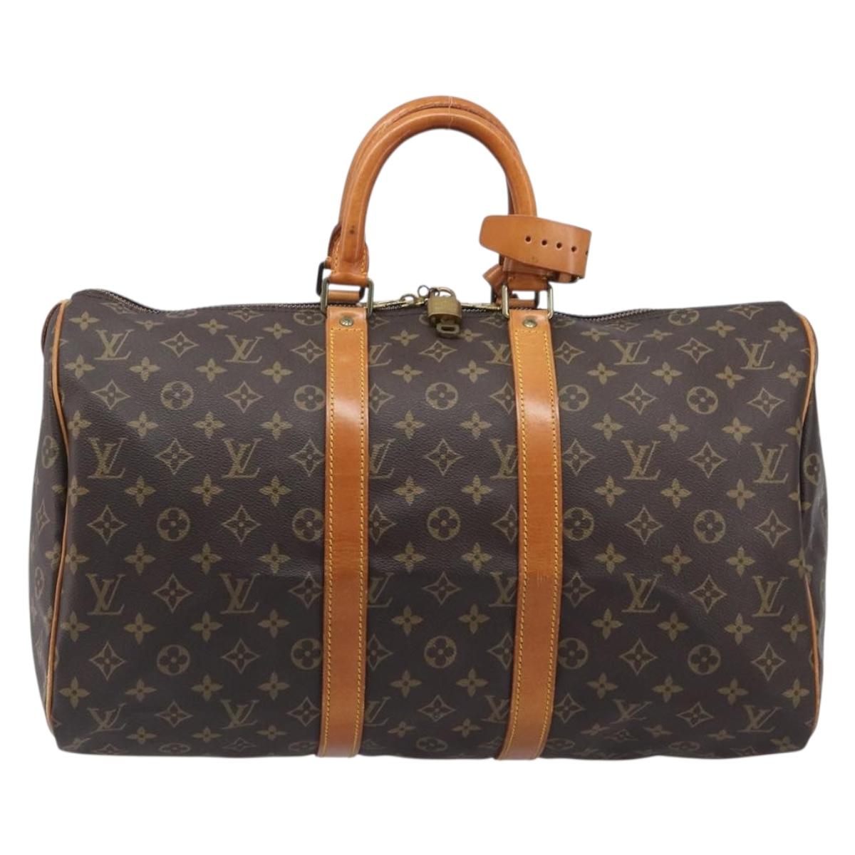 LOUIS VUITTON Monogram Keepall 45 Boston Bag M41428 LV Auth 200995V
