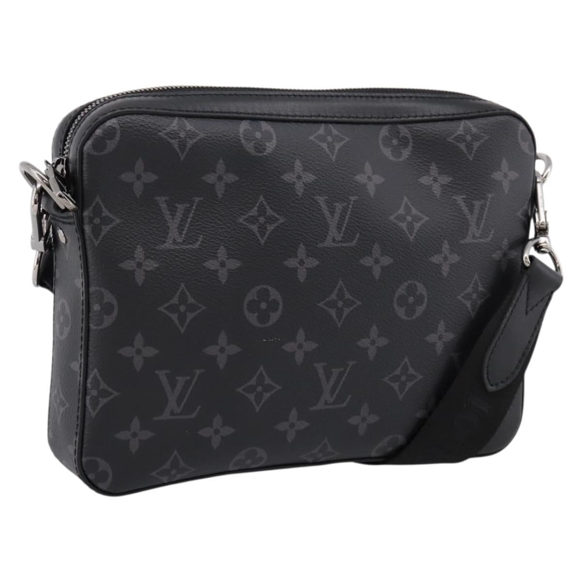 LOUIS VUITTON Monogram Eclipse Trio Messenger Bag M69443 LV Auth 201002M