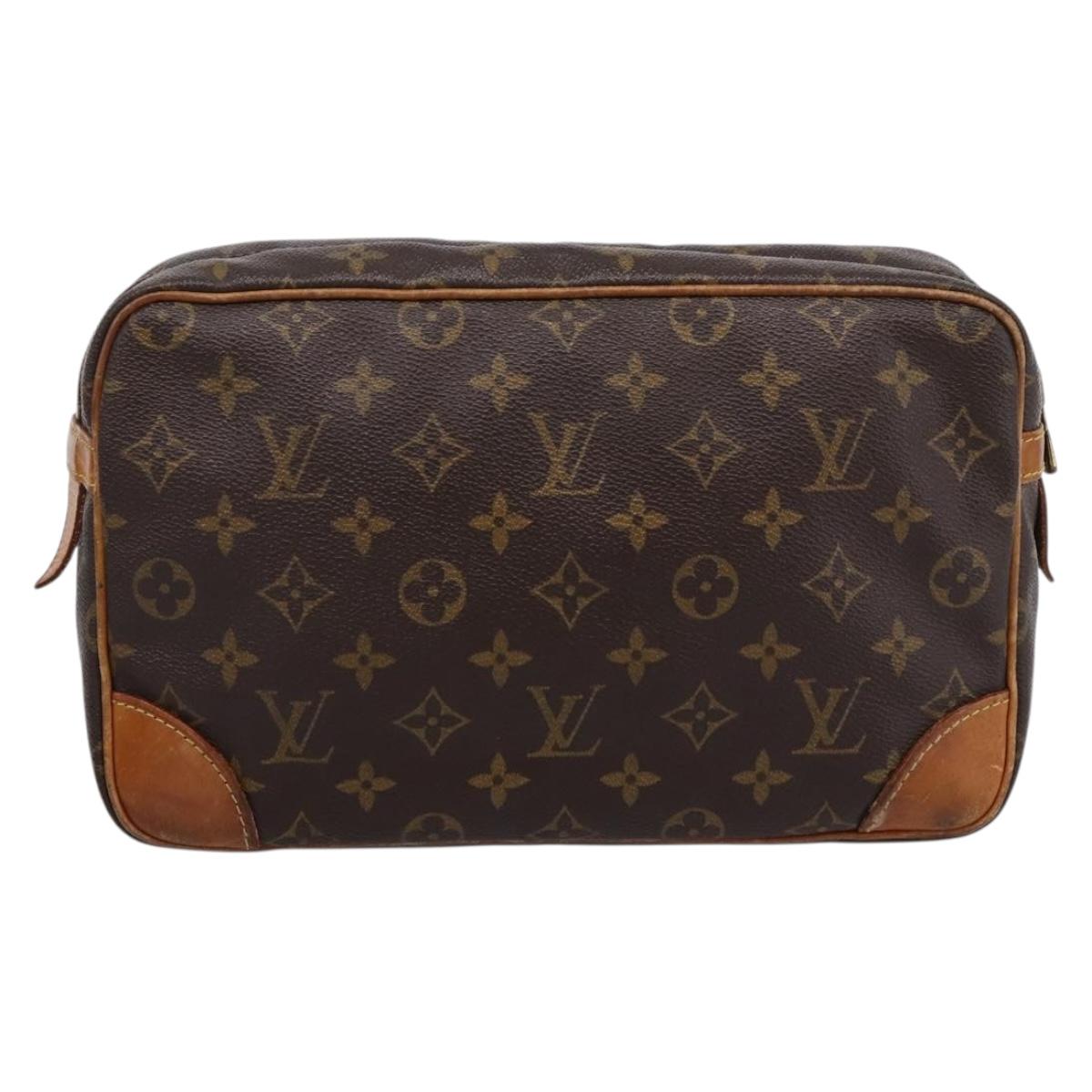 LOUIS VUITTON Monogram Compiegne 28 Clutch Bag M51845 LV Auth 201003