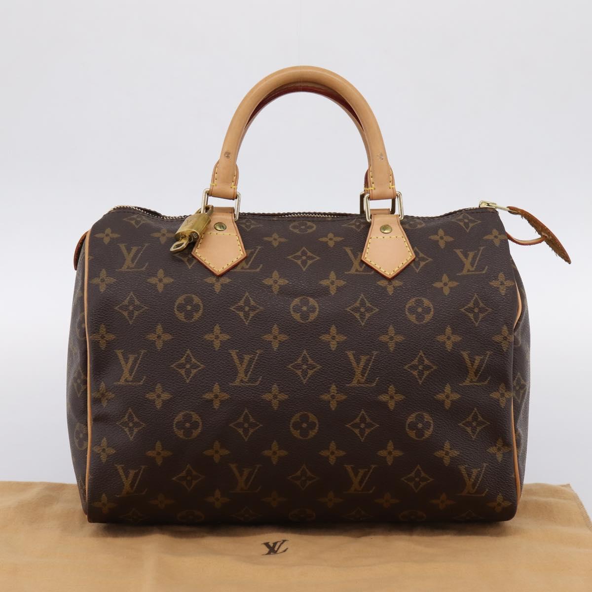 LOUIS VUITTON Monogram Speedy 30 Hand Bag M41526 LV Auth 201005V