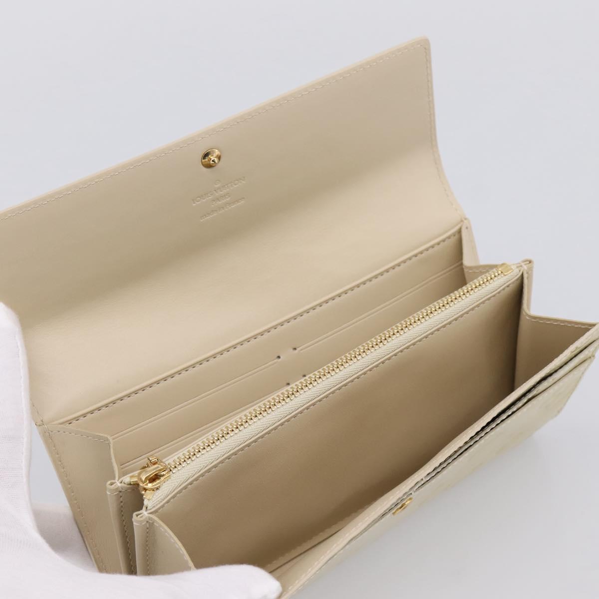 LOUIS VUITTON Vernis Portefeiulle Sarah Wallet Broncorail M91466 LV Auth 201013V