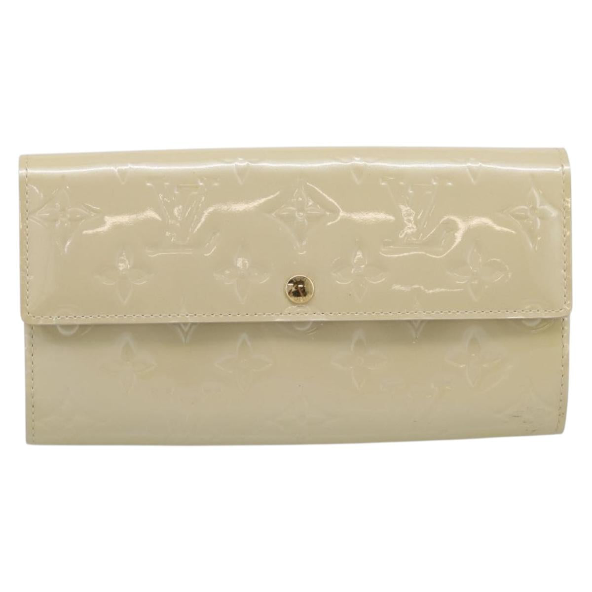 LOUIS VUITTON Vernis Portefeiulle Sarah Wallet Broncorail M91466 LV Auth 201013V