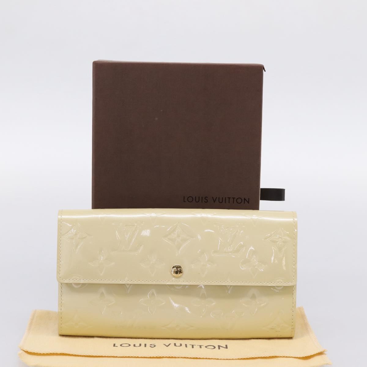 LOUIS VUITTON Vernis Portefeiulle Sarah Wallet Broncorail M91466 LV Auth 201013V