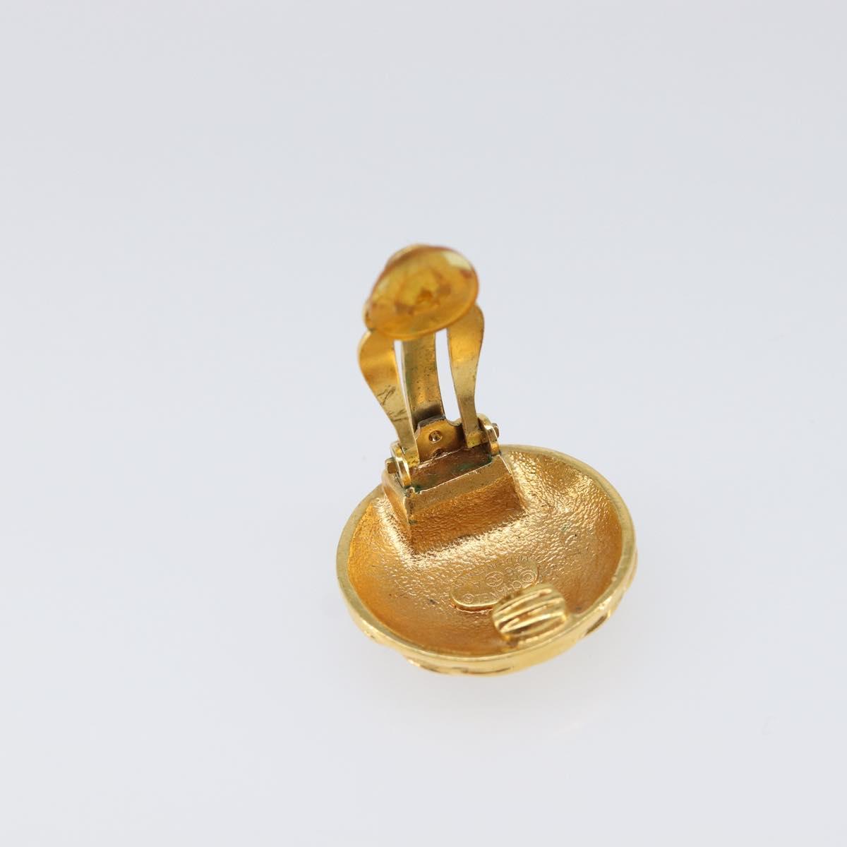 CHANEL Earring metal Gold Tone CC Auth 201015V