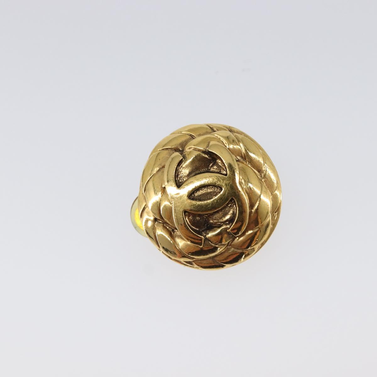 CHANEL Earring metal Gold Tone CC Auth 201015V