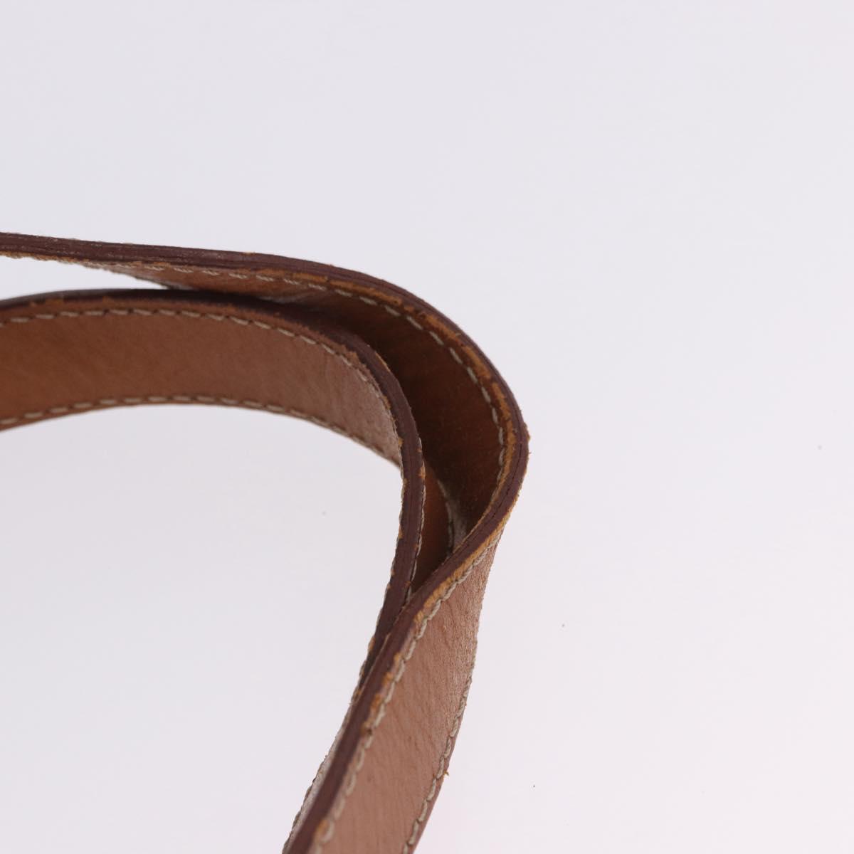 CELINE Macadam Canvas Tote Bag PVC Leather Brown Gold Auth 201082