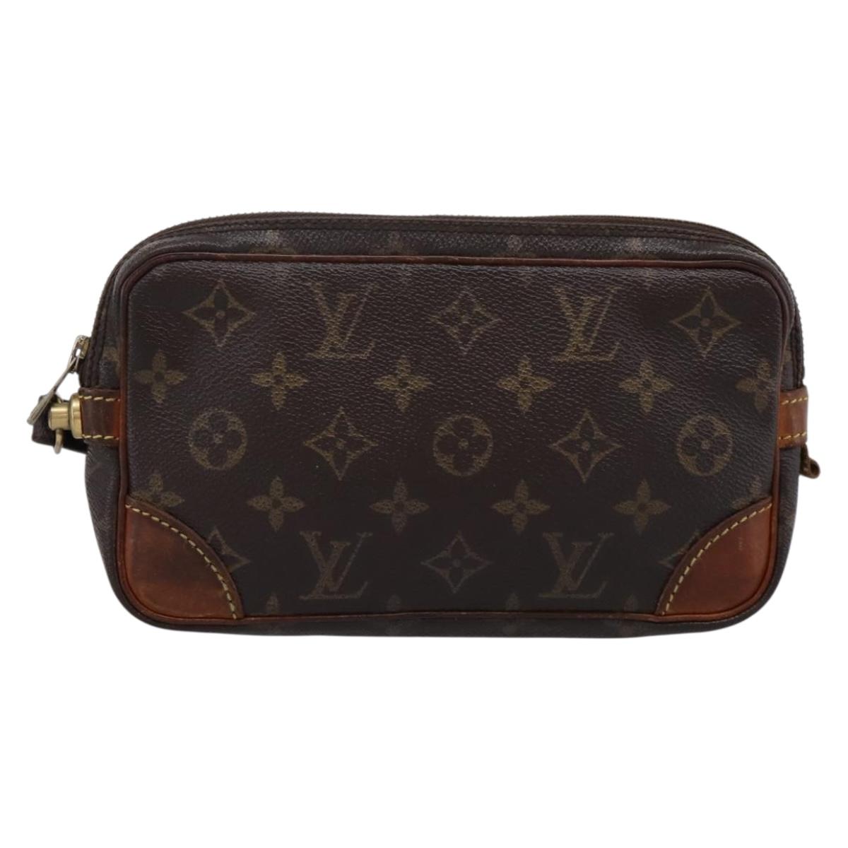 LOUIS VUITTON Monogram Marly Dragonne PM Clutch Bag M51827 LV Auth 201122