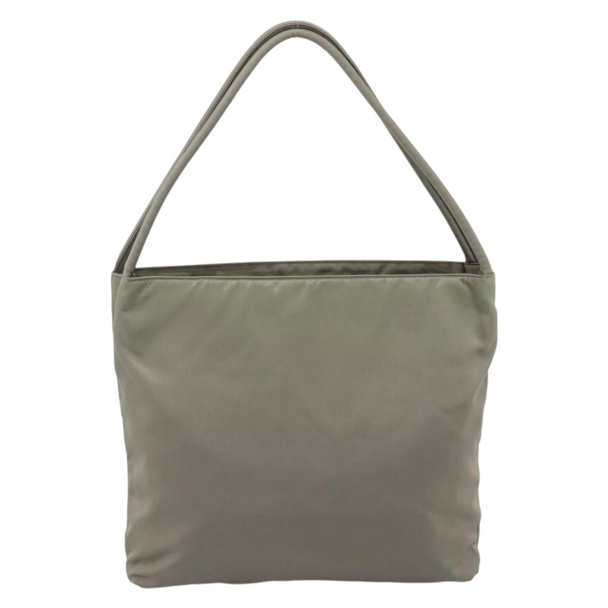 PRADA Tote Bag Nylon Green Silver Auth 201124A