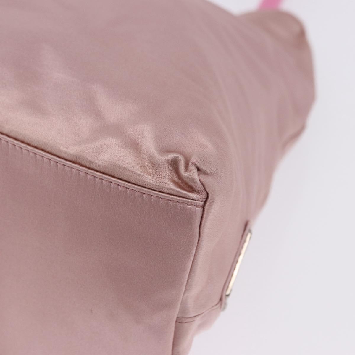 PRADA Shoulder Bag Satin Pink Auth 201126A