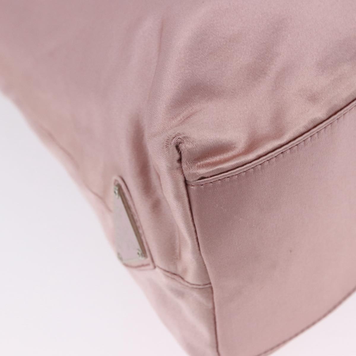 PRADA Shoulder Bag Satin Pink Auth 201126A