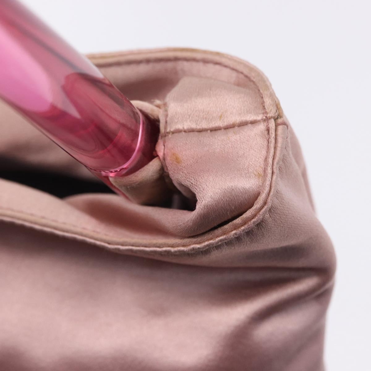 PRADA Shoulder Bag Satin Pink Auth 201126A