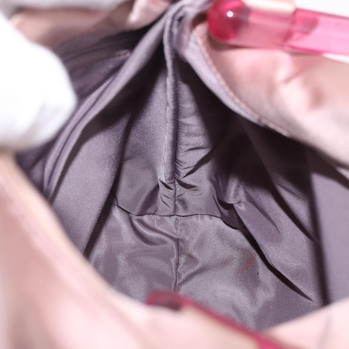 PRADA Shoulder Bag Satin Pink Auth 201126A