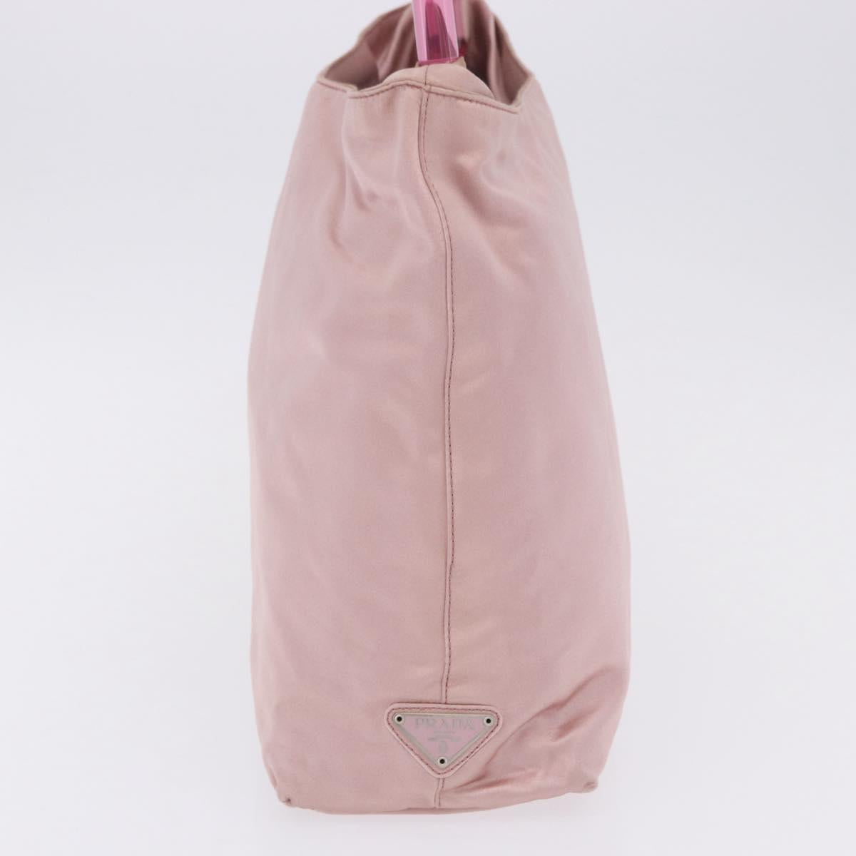 PRADA Shoulder Bag Satin Pink Auth 201126A