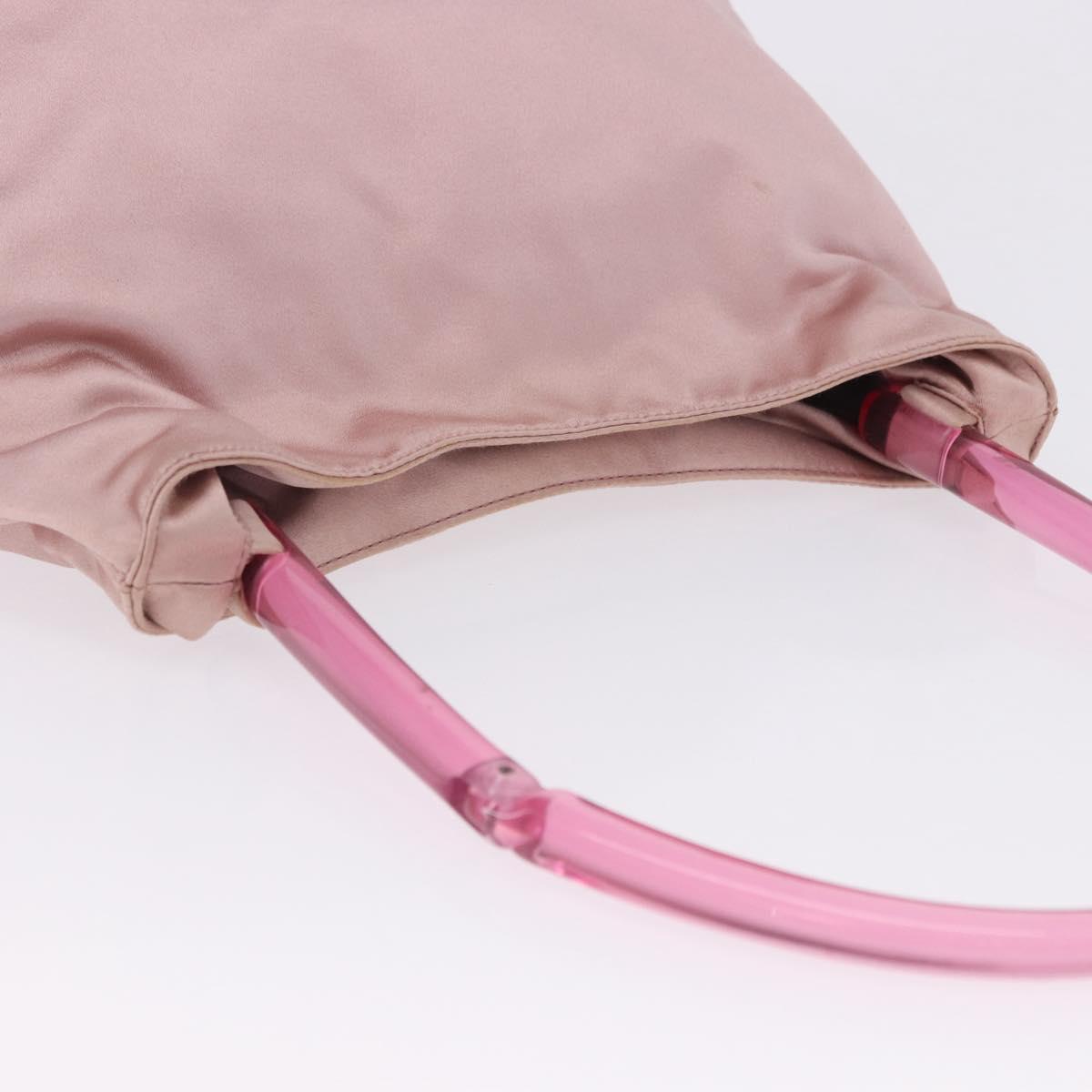 PRADA Shoulder Bag Satin Pink Auth 201126A
