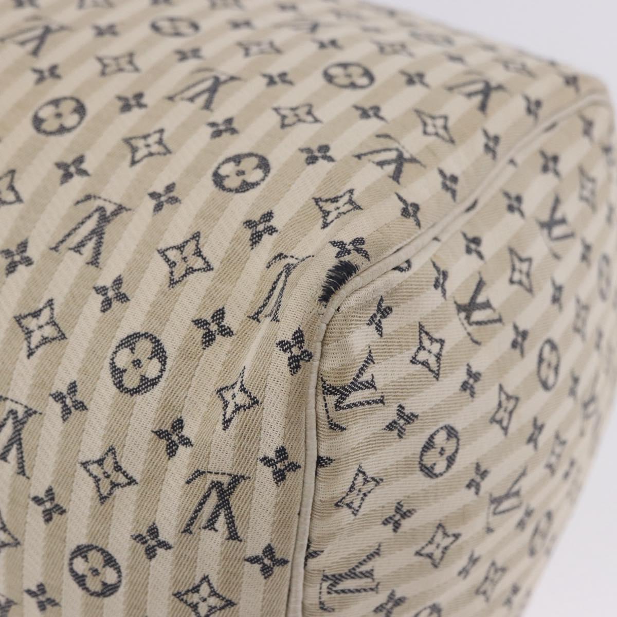 LOUIS VUITTON Monogram Mini Lin Croisette Speedy 30 Bag Blue M95500 Auth 201129A