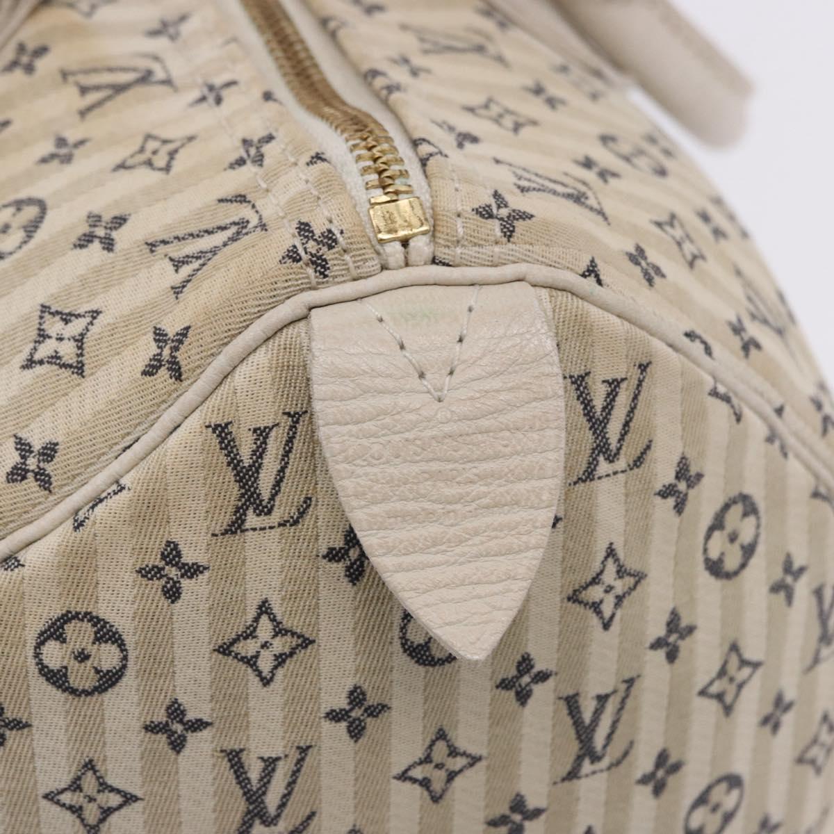 LOUIS VUITTON Monogram Mini Lin Croisette Speedy 30 Bag Blue M95500 Auth 201129A