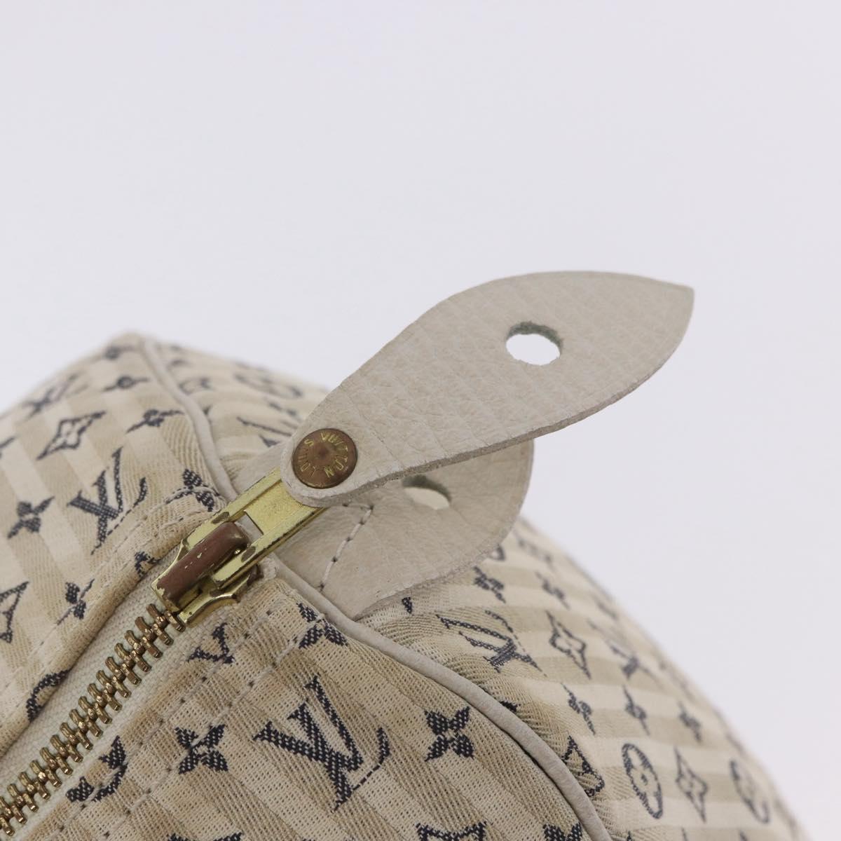 LOUIS VUITTON Monogram Mini Lin Croisette Speedy 30 Bag Blue M95500 Auth 201129A