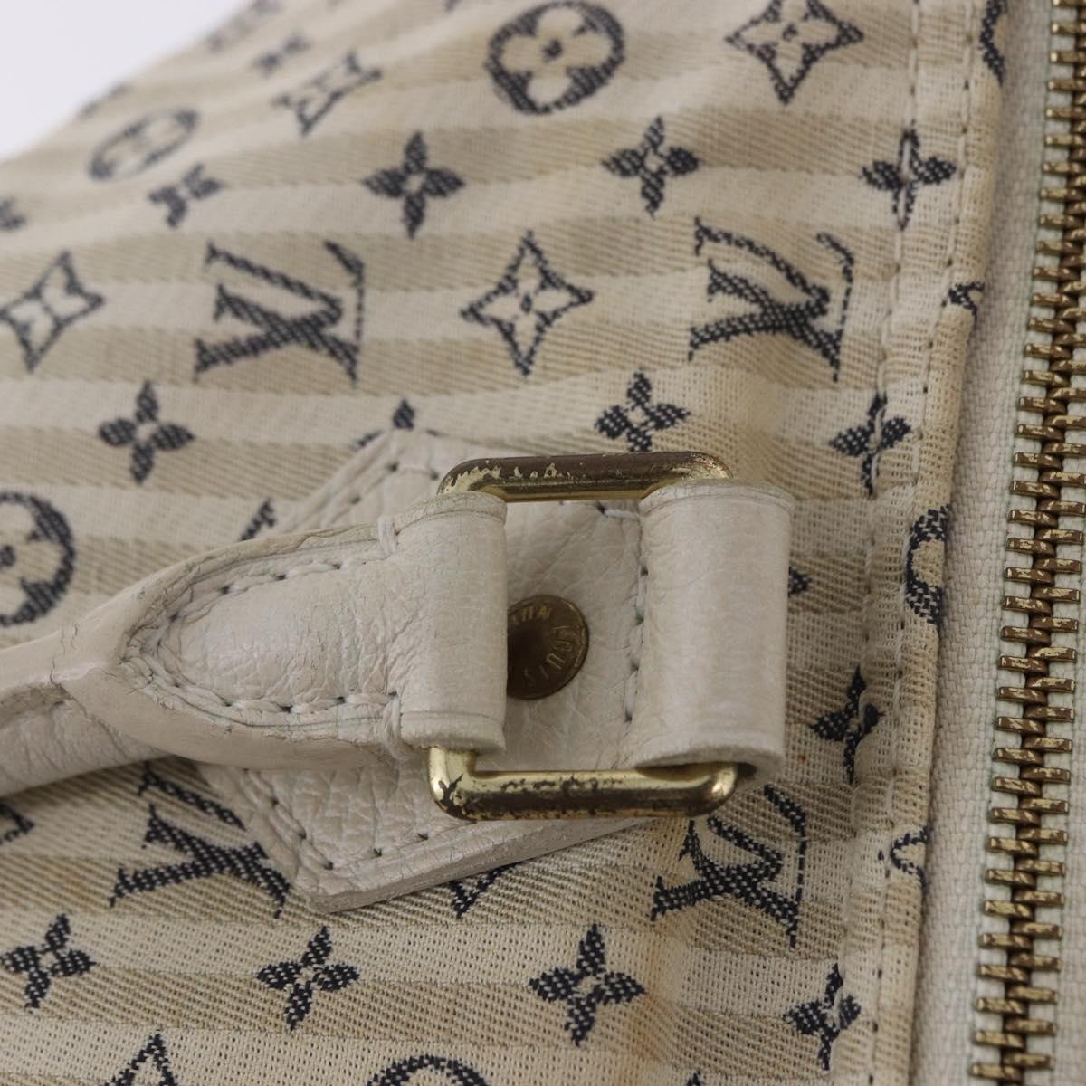 LOUIS VUITTON Monogram Mini Lin Croisette Speedy 30 Bag Blue M95500 Auth 201129A