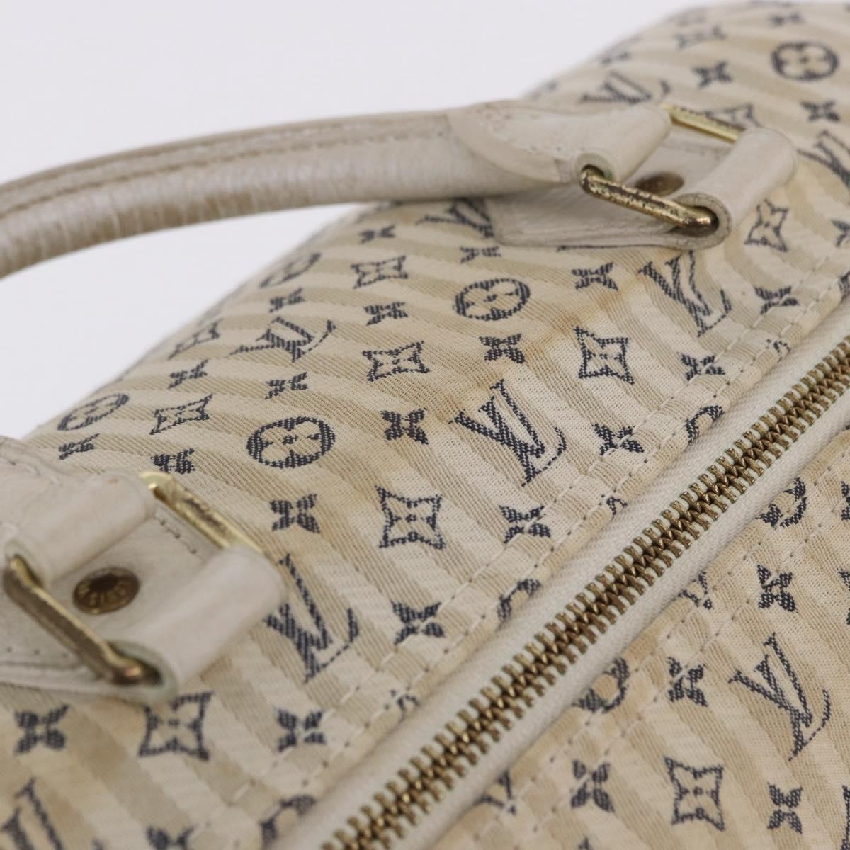 LOUIS VUITTON Monogram Mini Lin Croisette Speedy 30 Bag Blue M95500 Auth 201129A