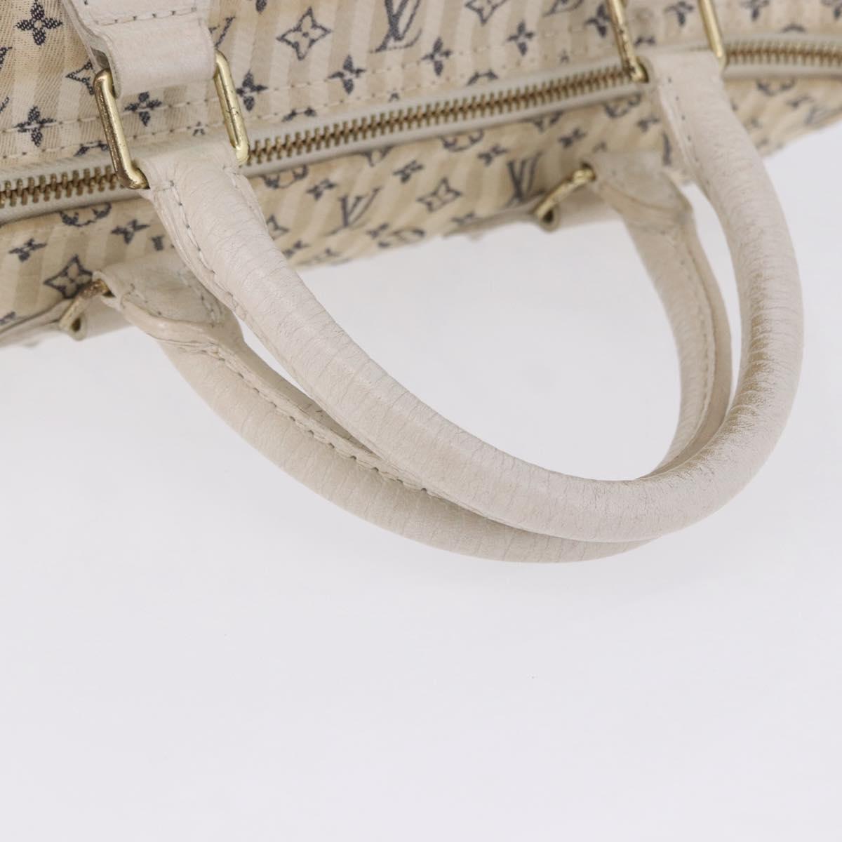 LOUIS VUITTON Monogram Mini Lin Croisette Speedy 30 Bag Blue M95500 Auth 201129A
