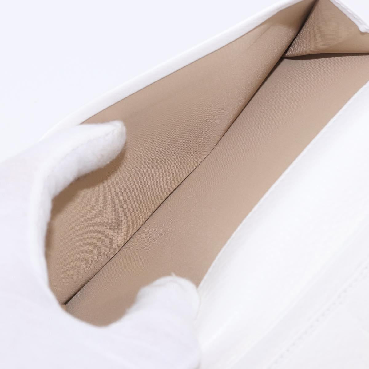 Christian Dior Trotter Canvas Long Wallet Beige Silver Auth 201131V