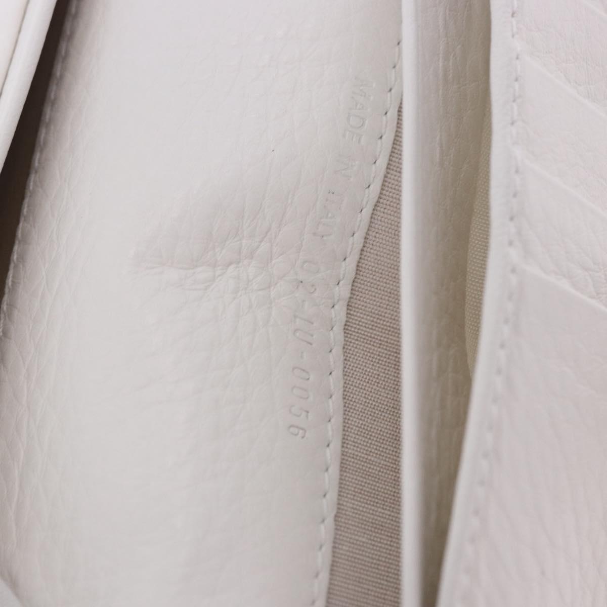 Christian Dior Trotter Canvas Long Wallet Beige Silver Auth 201131V