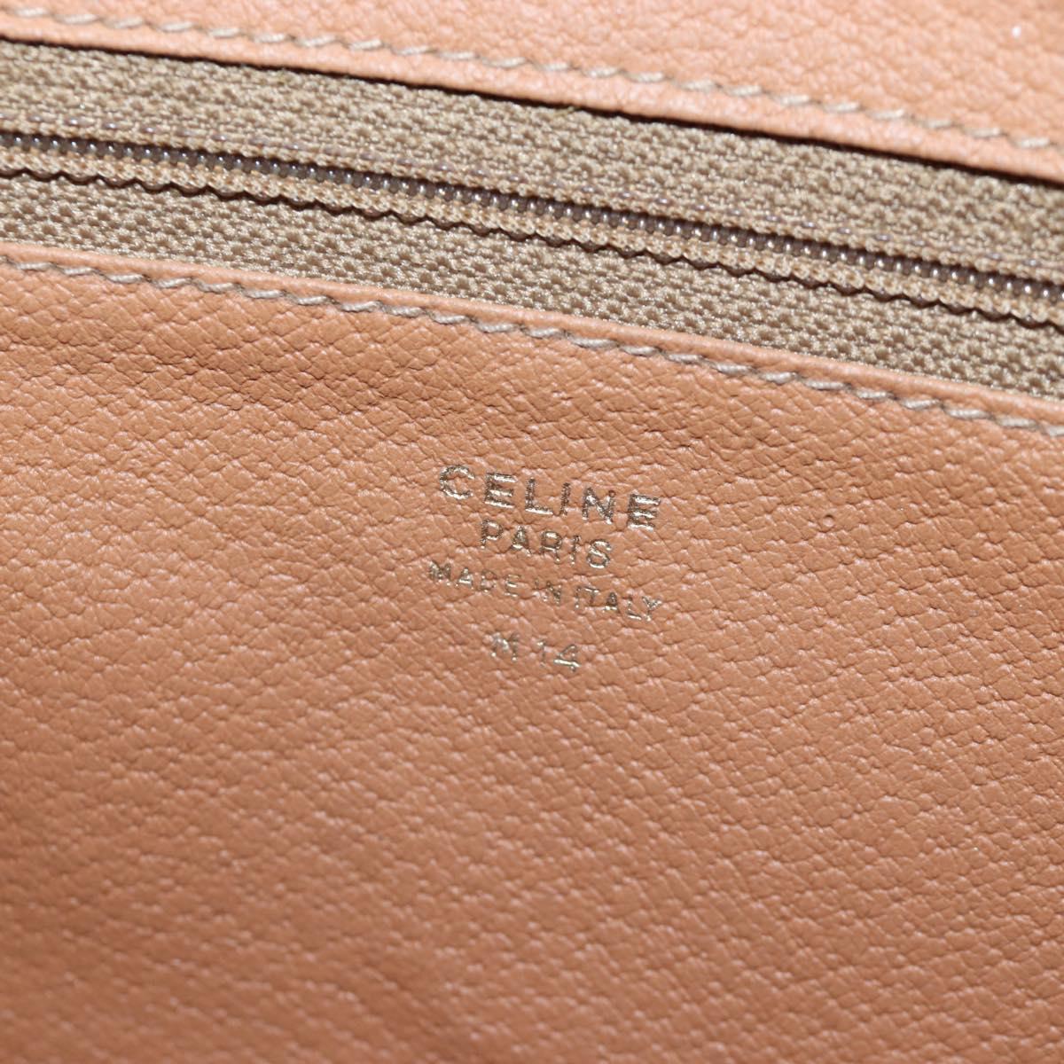 CELINE Macadam Canvas Hand Bag PVC Beige Gold Auth 201135V
