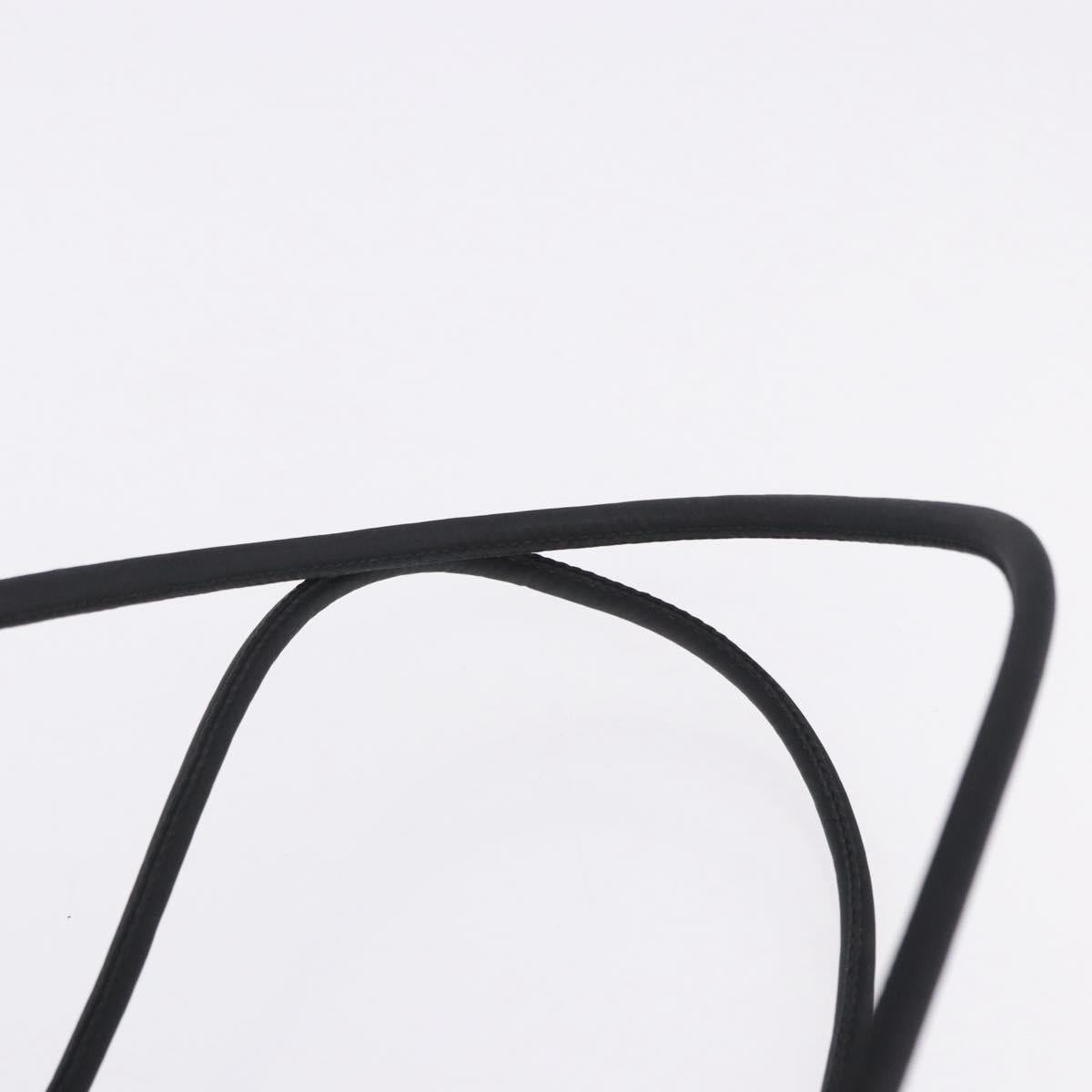 PRADA Tote Bag Nylon Black Silver Auth 201137