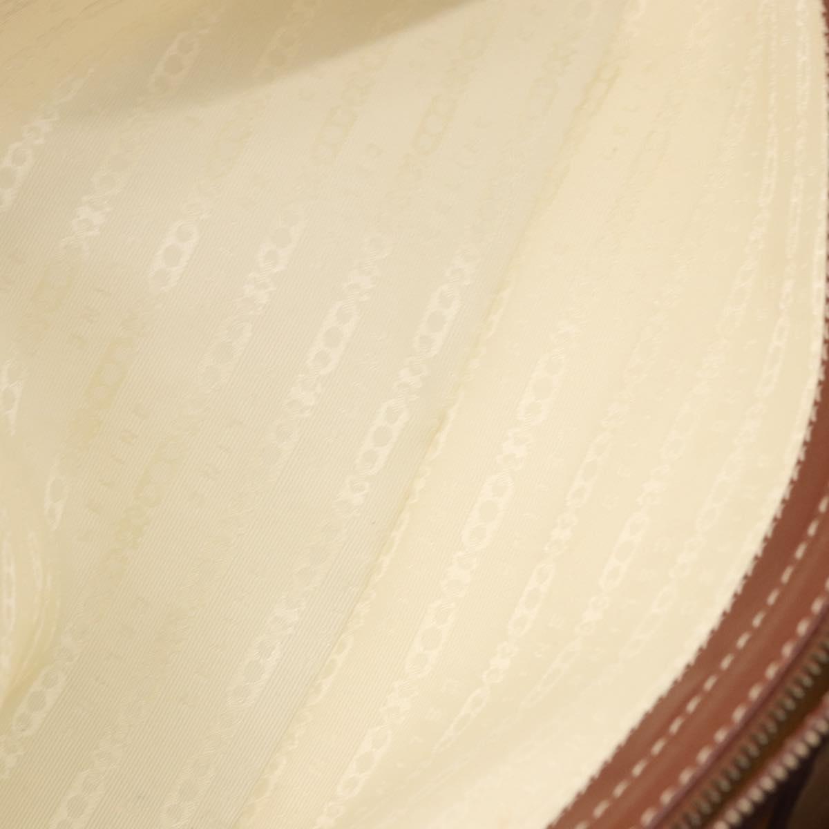 CELINE Hand Bag Canvas Beige Gold Tone Auth 201139A