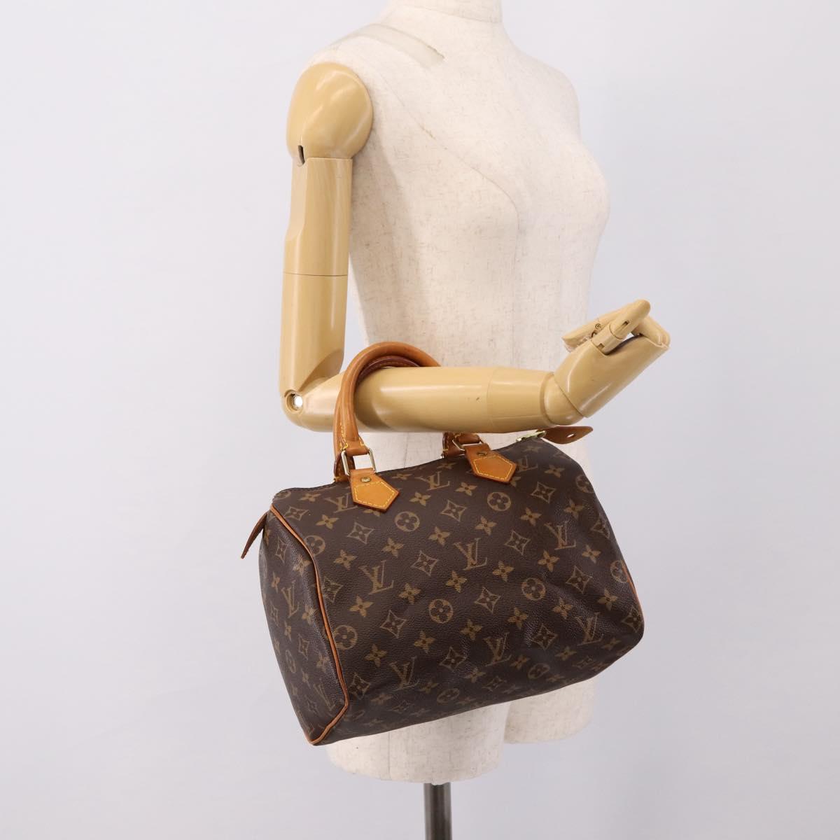 LOUIS VUITTON Monogram Speedy 25 Hand Bag M41528 LV Auth 201143SAV