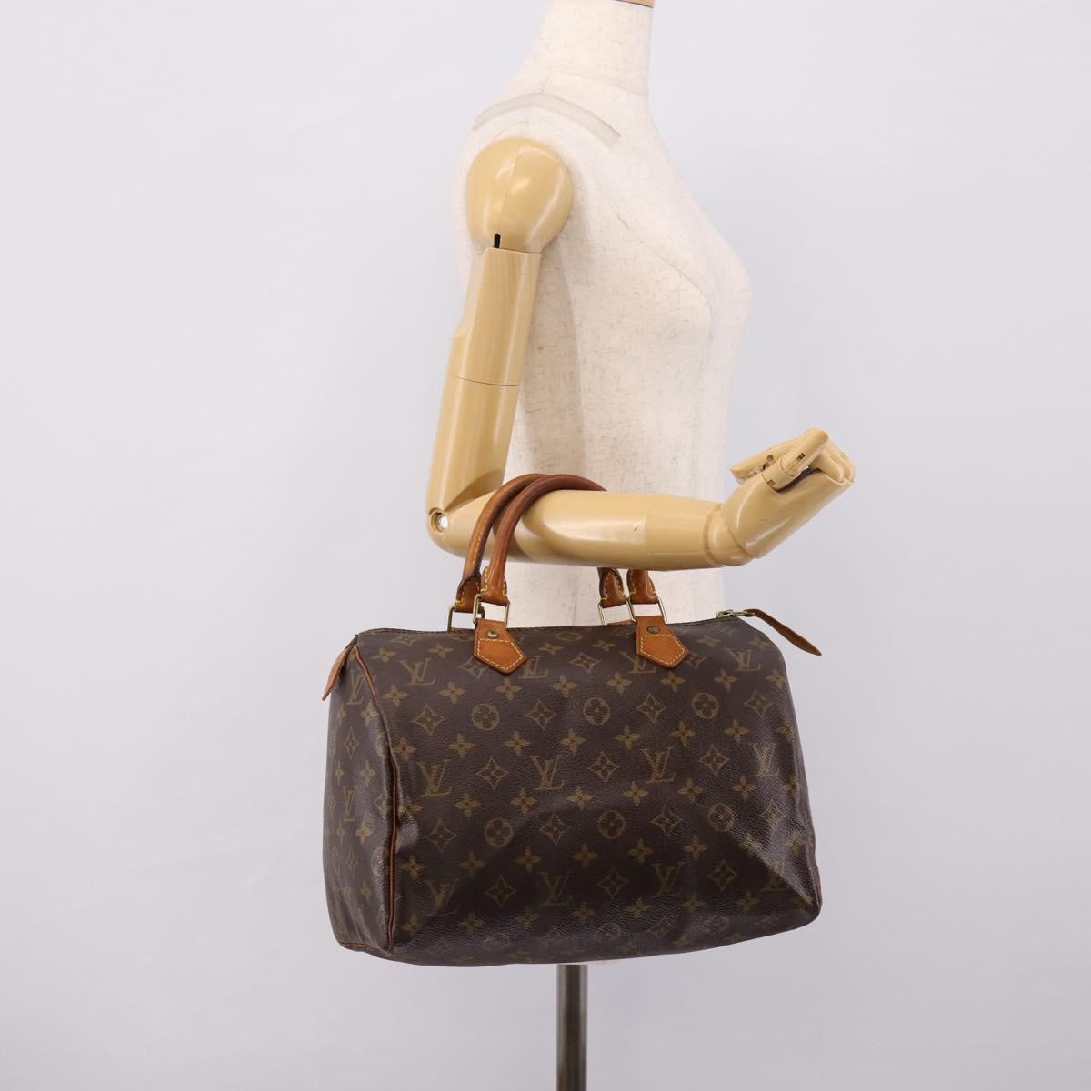 LOUIS VUITTON Monogram Speedy 30 Hand Bag M41526 LV Auth 201146