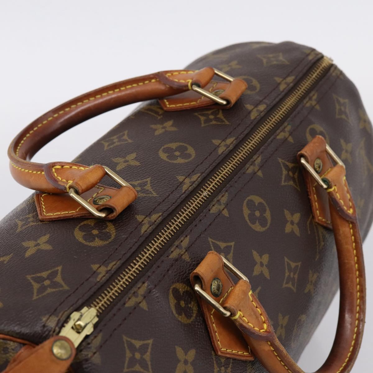 LOUIS VUITTON Monogram Speedy 30 Hand Bag M41526 LV Auth 201146