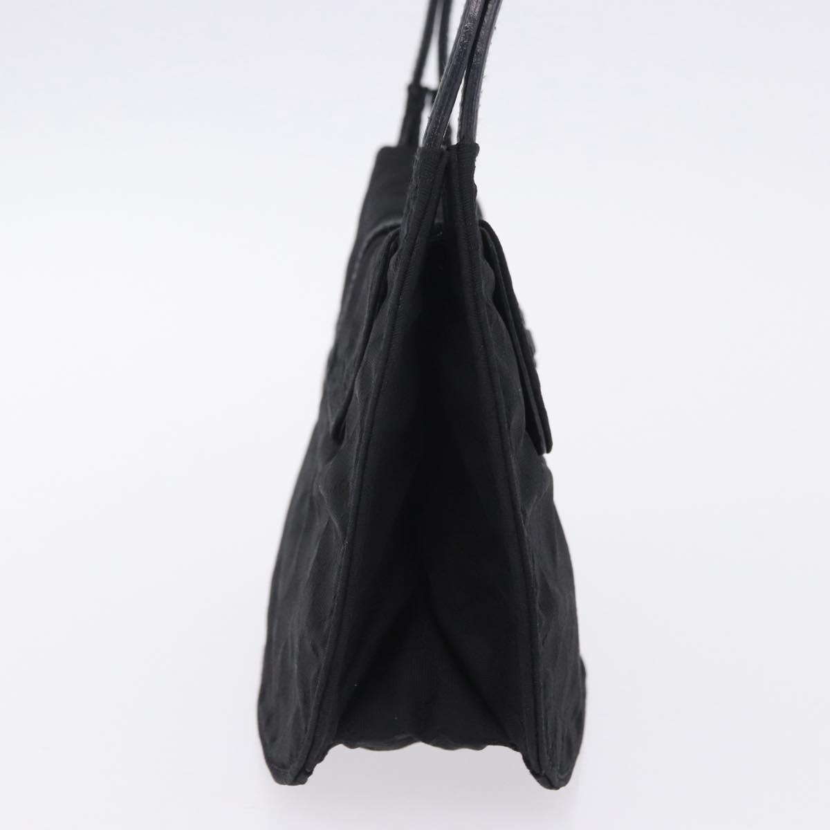 GUCCI GG Canvas Hand Bag Black Silver 005 0851 Auth 201149