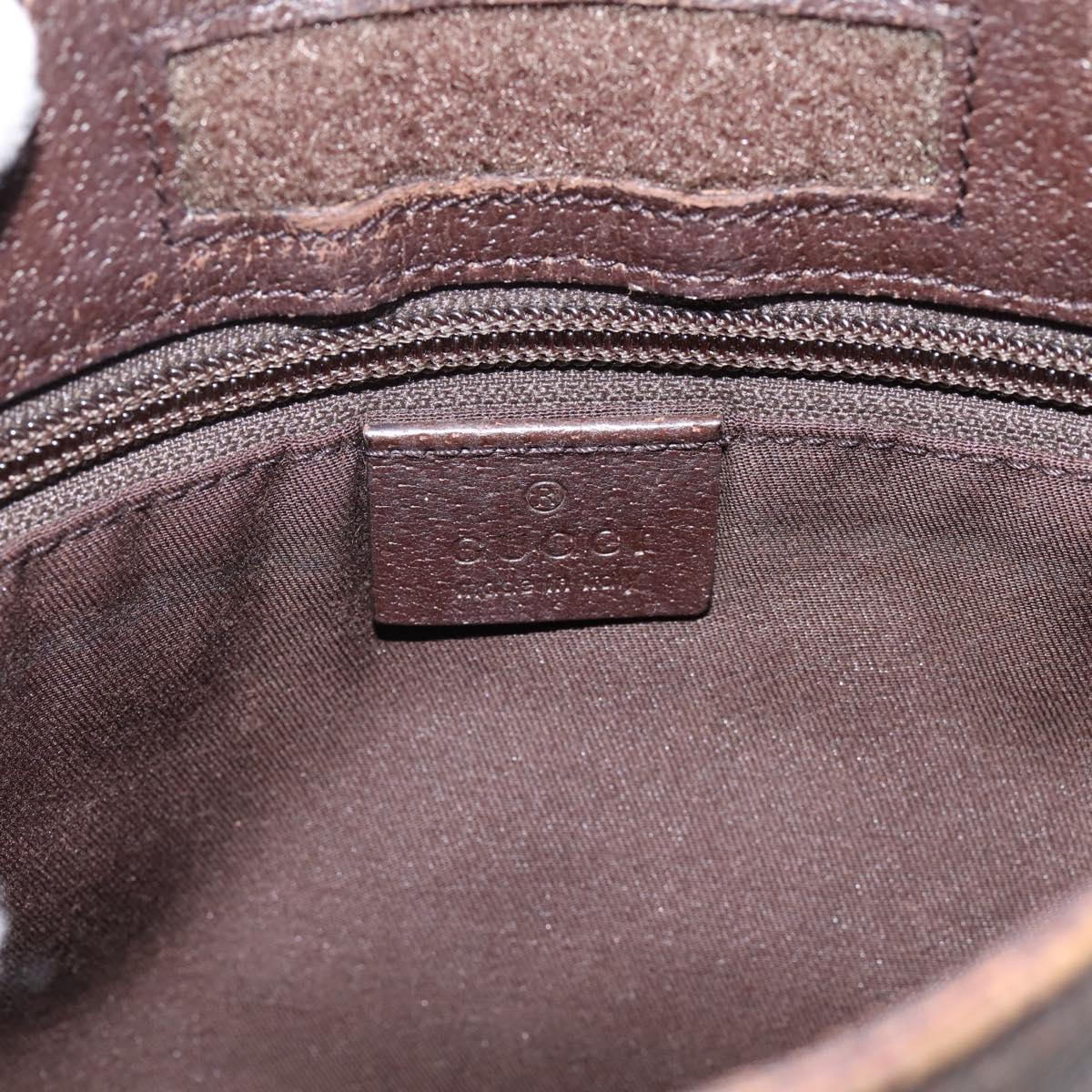 GUCCI GG Canvas Shoulder Bag Beige Silver 27639 Auth 201150