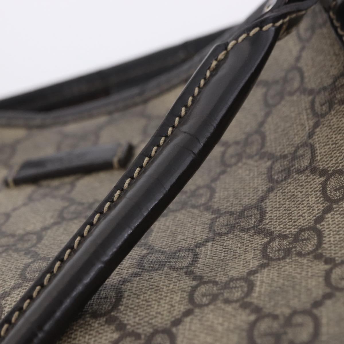 GUCCI GG Supreme Tote Bag PVC Beige Gold Tone 197953 Auth 201153