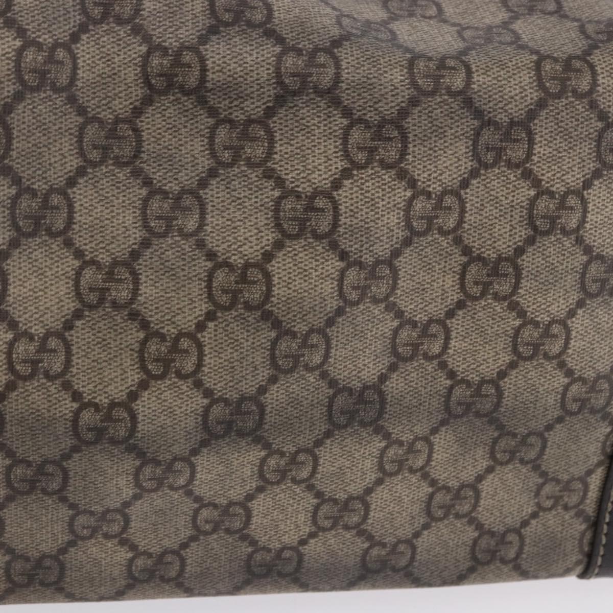 GUCCI GG Supreme Tote Bag PVC Beige Gold Tone 197953 Auth 201153