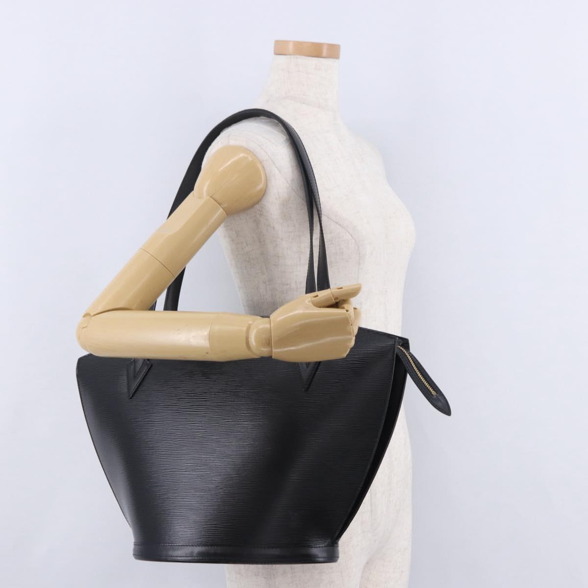 LOUIS VUITTON Epi Saint Jacques Shopping Shoulder Bag Black M52262 Auth 201154