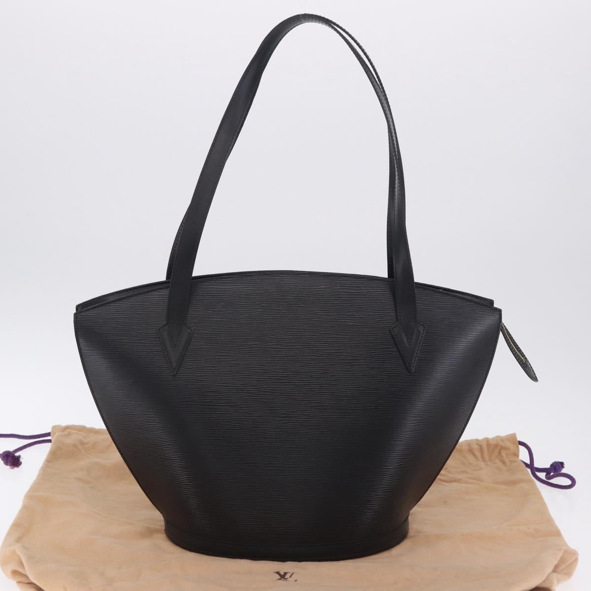LOUIS VUITTON Epi Saint Jacques Shopping Shoulder Bag Black M52262 Auth 201154