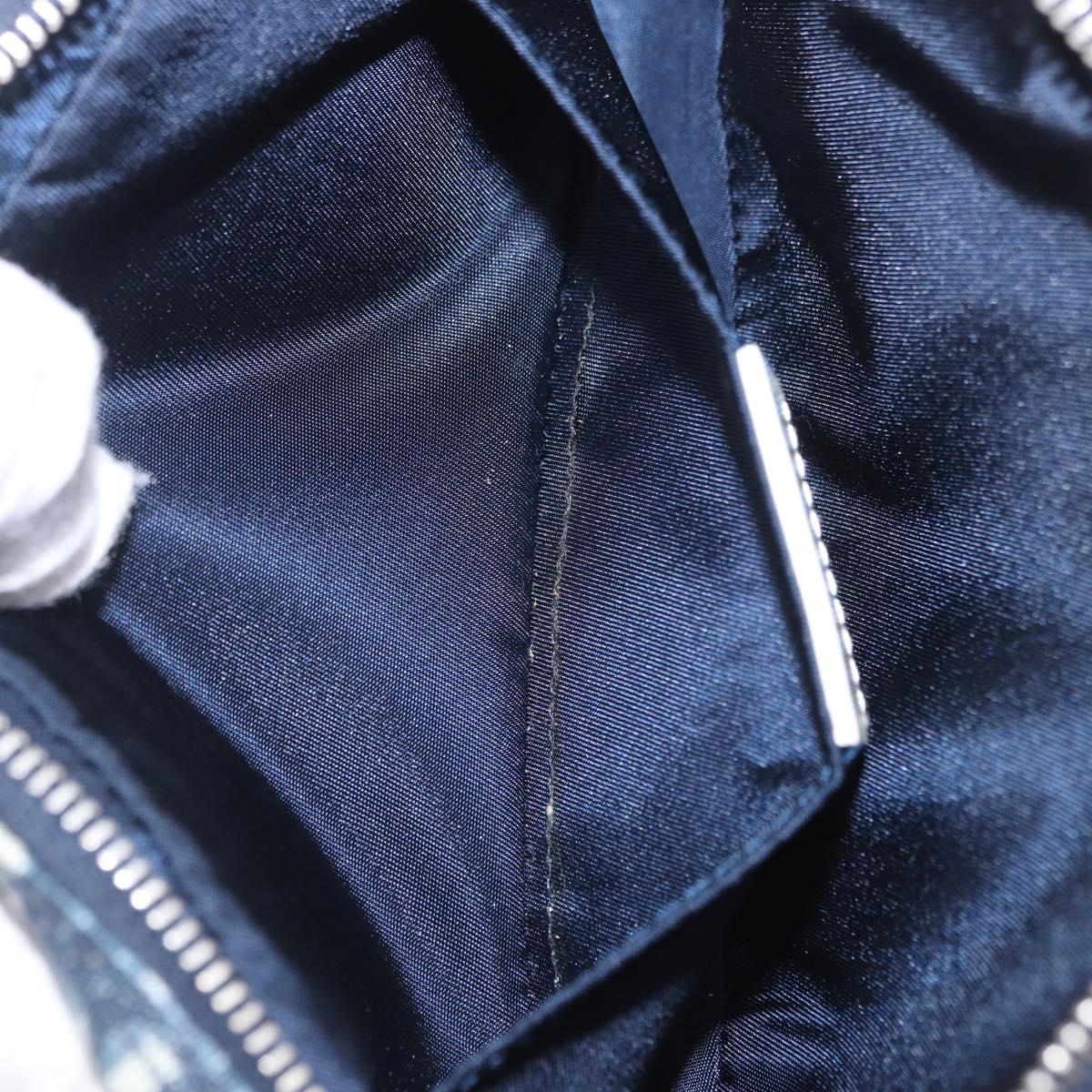 Christian Dior Trotter Hand Bag PVC Leather Blue White Auth 201159