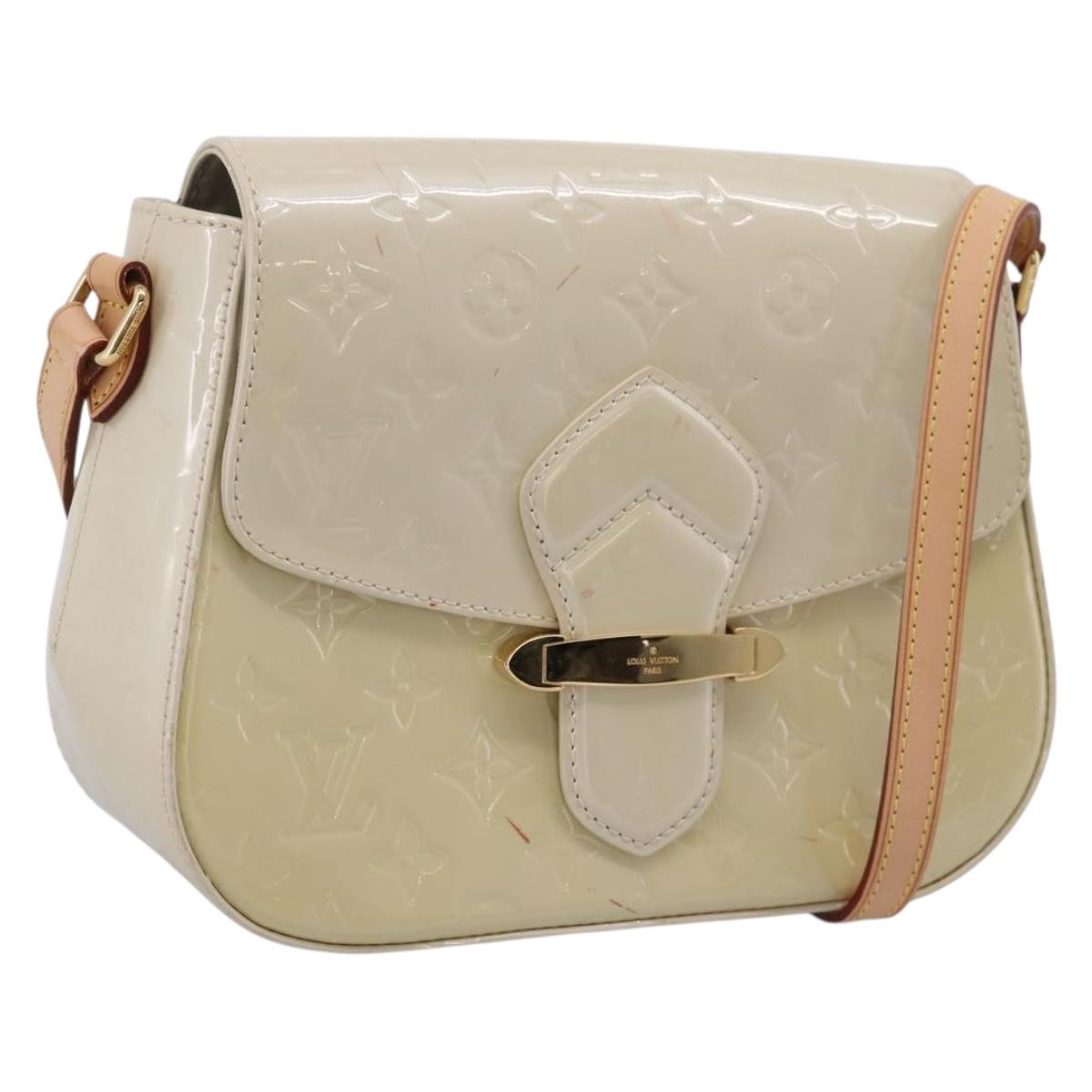 LOUIS VUITTON Monogram Vernis Bell Flower PM Bag Broncorail M91703 Auth 201161A