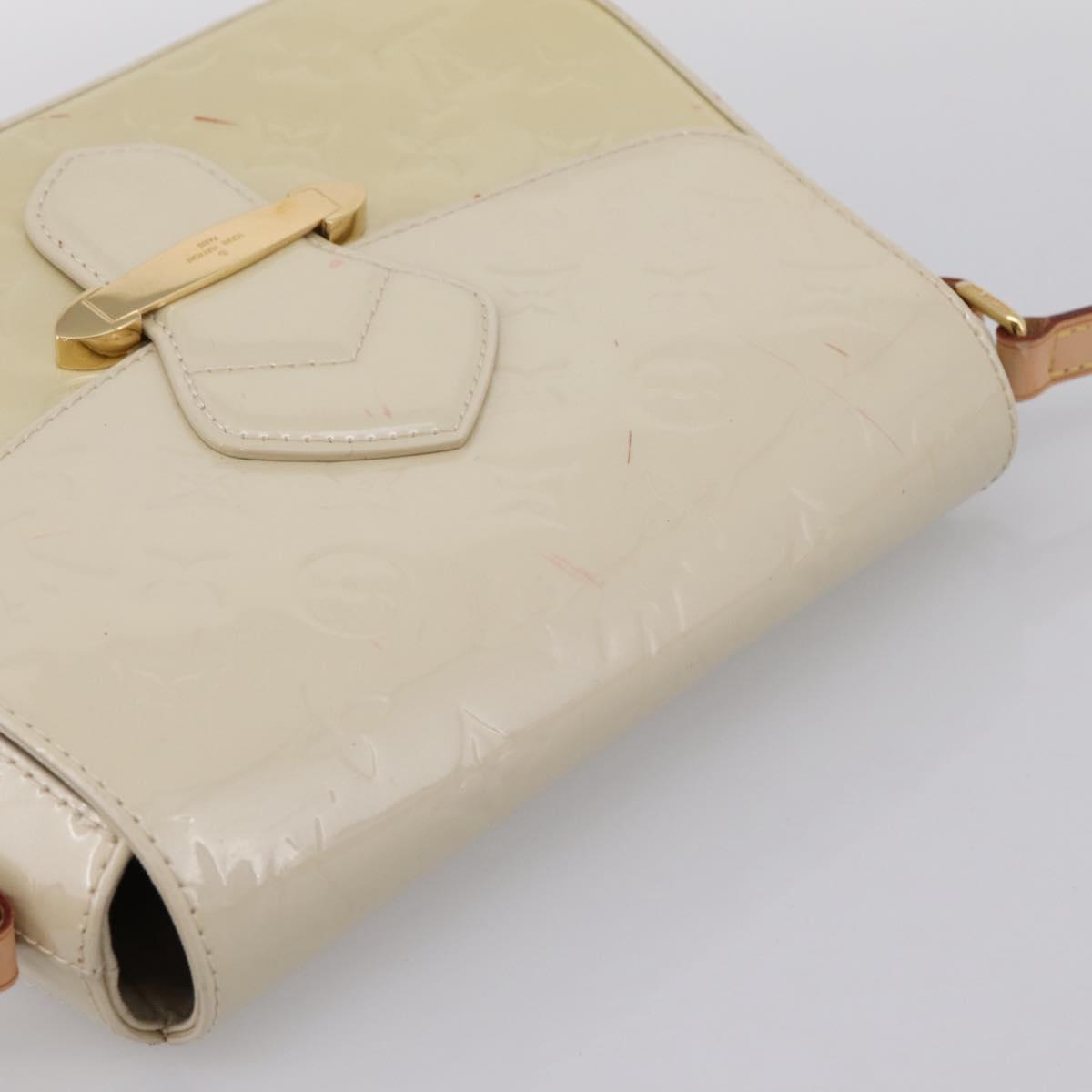 LOUIS VUITTON Monogram Vernis Bell Flower PM Bag Broncorail M91703 Auth 201161A