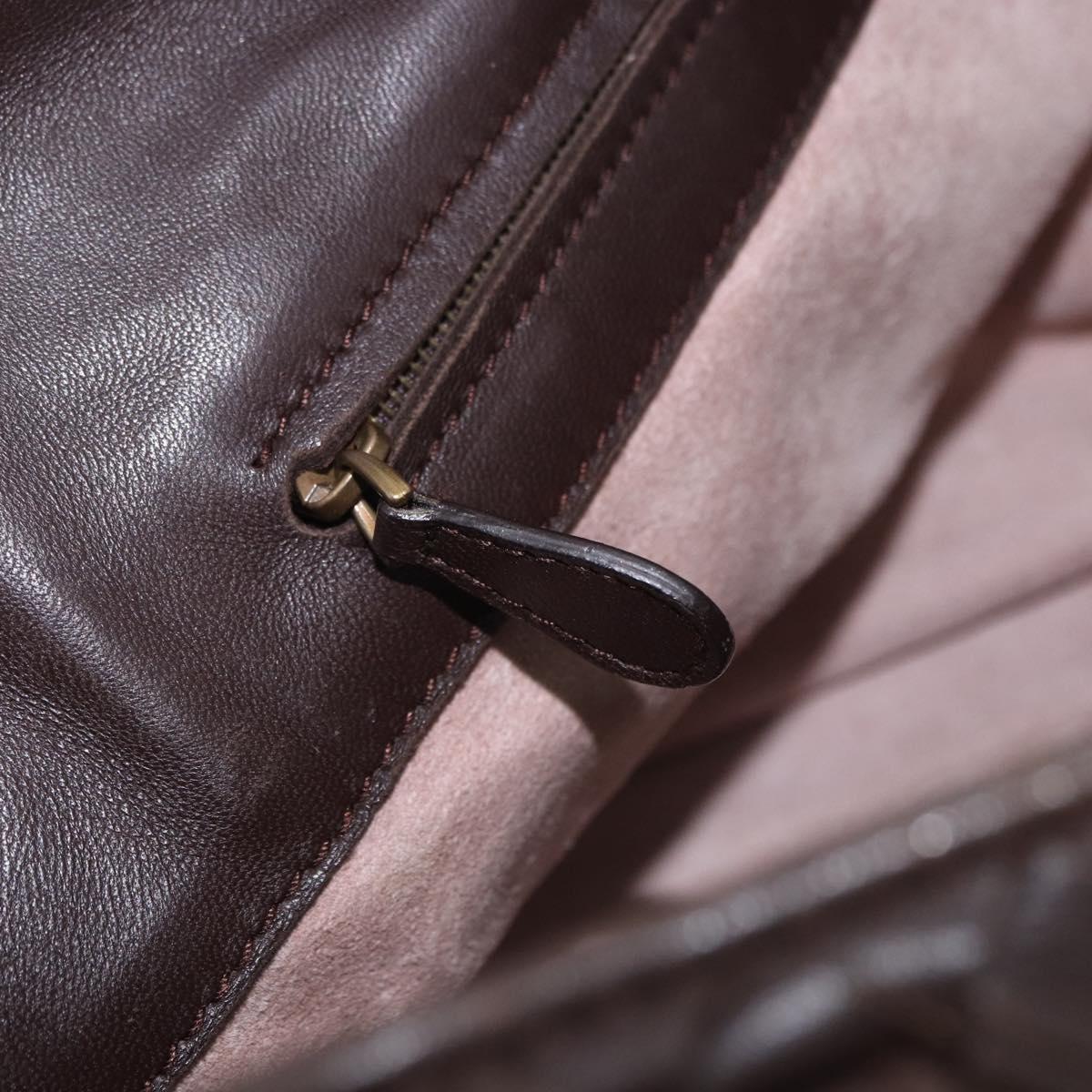BOTTEGA VENETA INTRECCIATO Hand Bag Leather Brown Gold Tone 169754 Auth 201163V